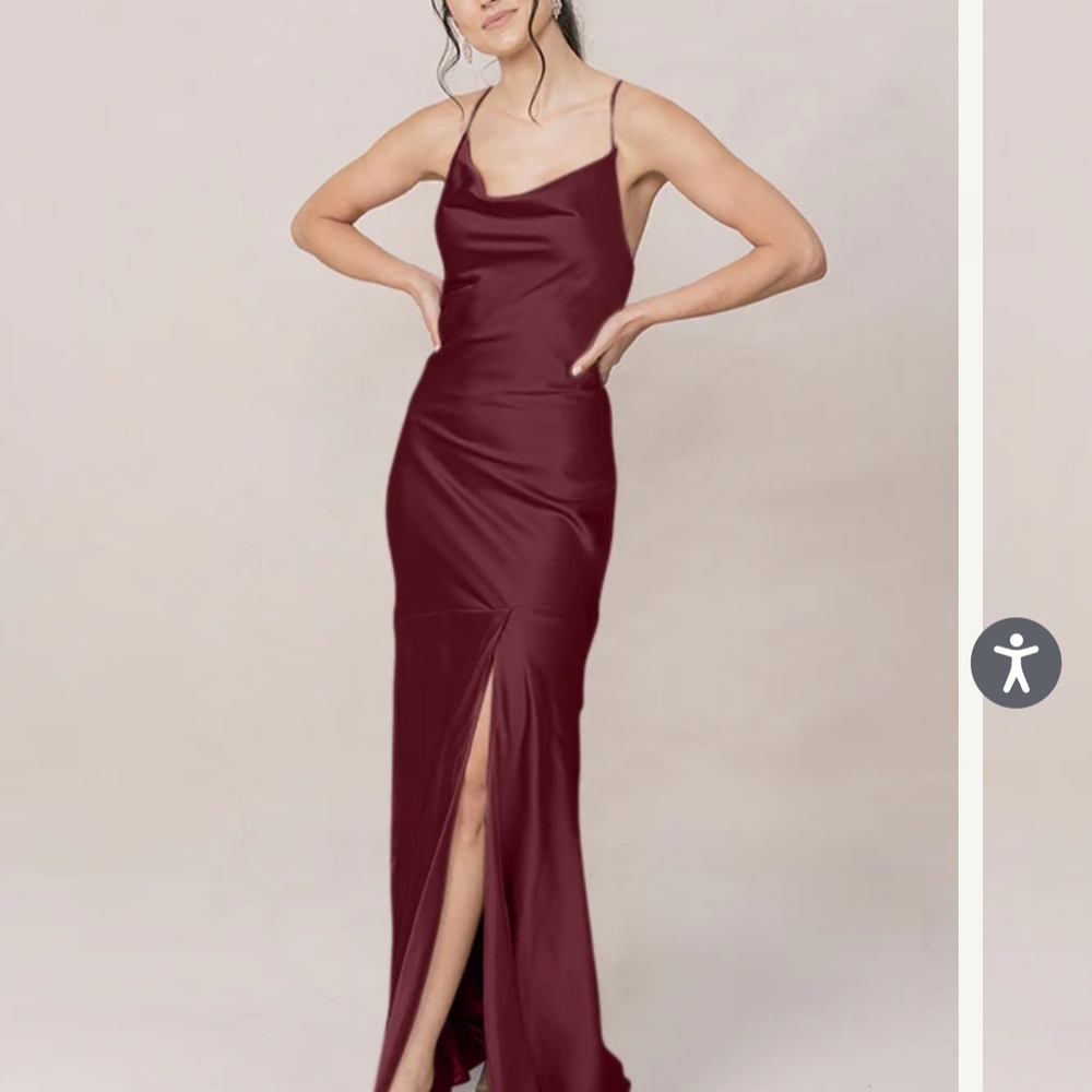 Revelry Red Slit Maxi Gown for Weddings